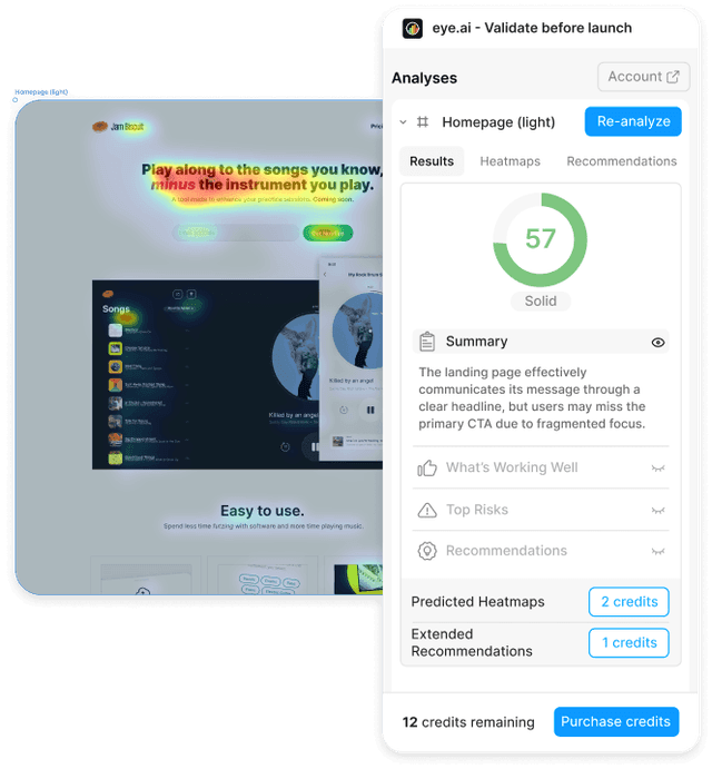 eye.ai analysis panel